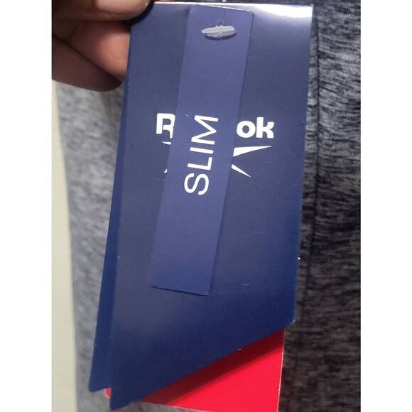 REEBOK Fired Up Vector Brushback Quietshade Heather Womens Hoodie Sz S NEW - Picture 6 of 15